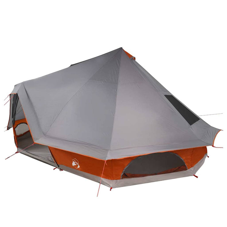 Vidaxx Family Tipi Zelt Tipi Grau und Orange 680 x 430 x 270 cm