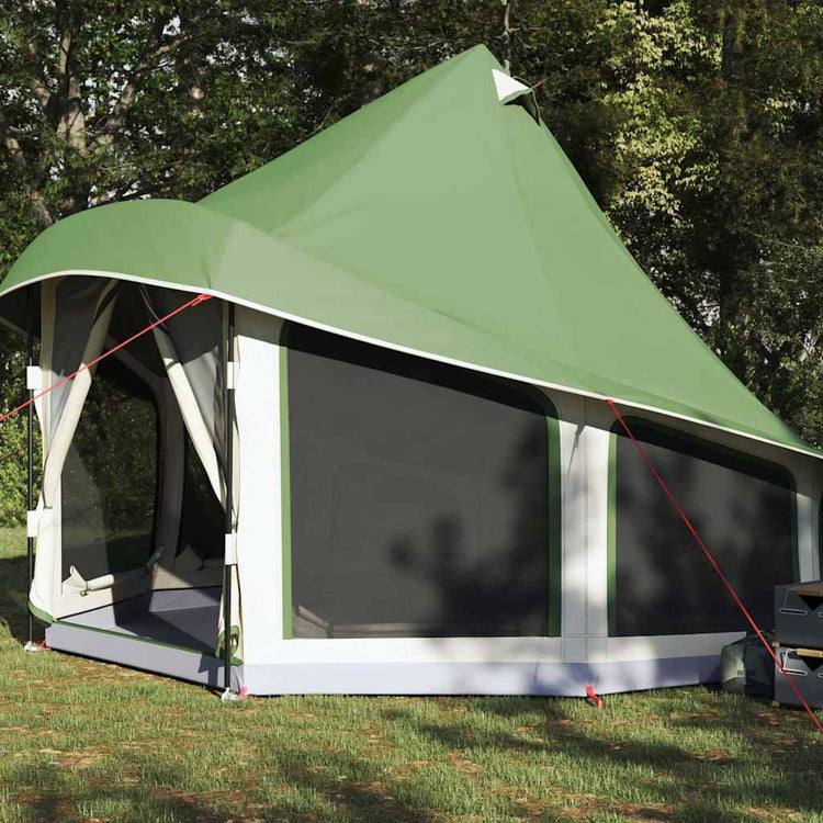 Vidaxx Familien-Tipi-Zelt Tipi mit Gründach 404 x 370 x 270 cm