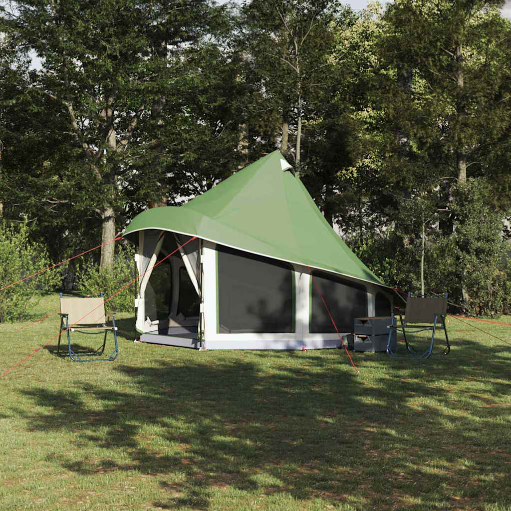 Vidaxx Familien-Tipi-Zelt Tipi mit Gründach 404 x 370 x 270 cm