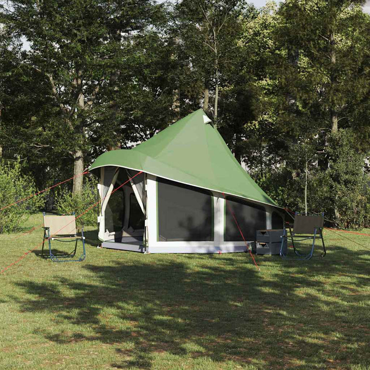 Vidaxx Familien-Tipi-Zelt Tipi mit Gründach 404 x 370 x 270 cm