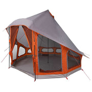 Vidaxx Family Tipi Zelt Tipi Grau und Orange 404 x 370 x 270 cm - afbeelding 2