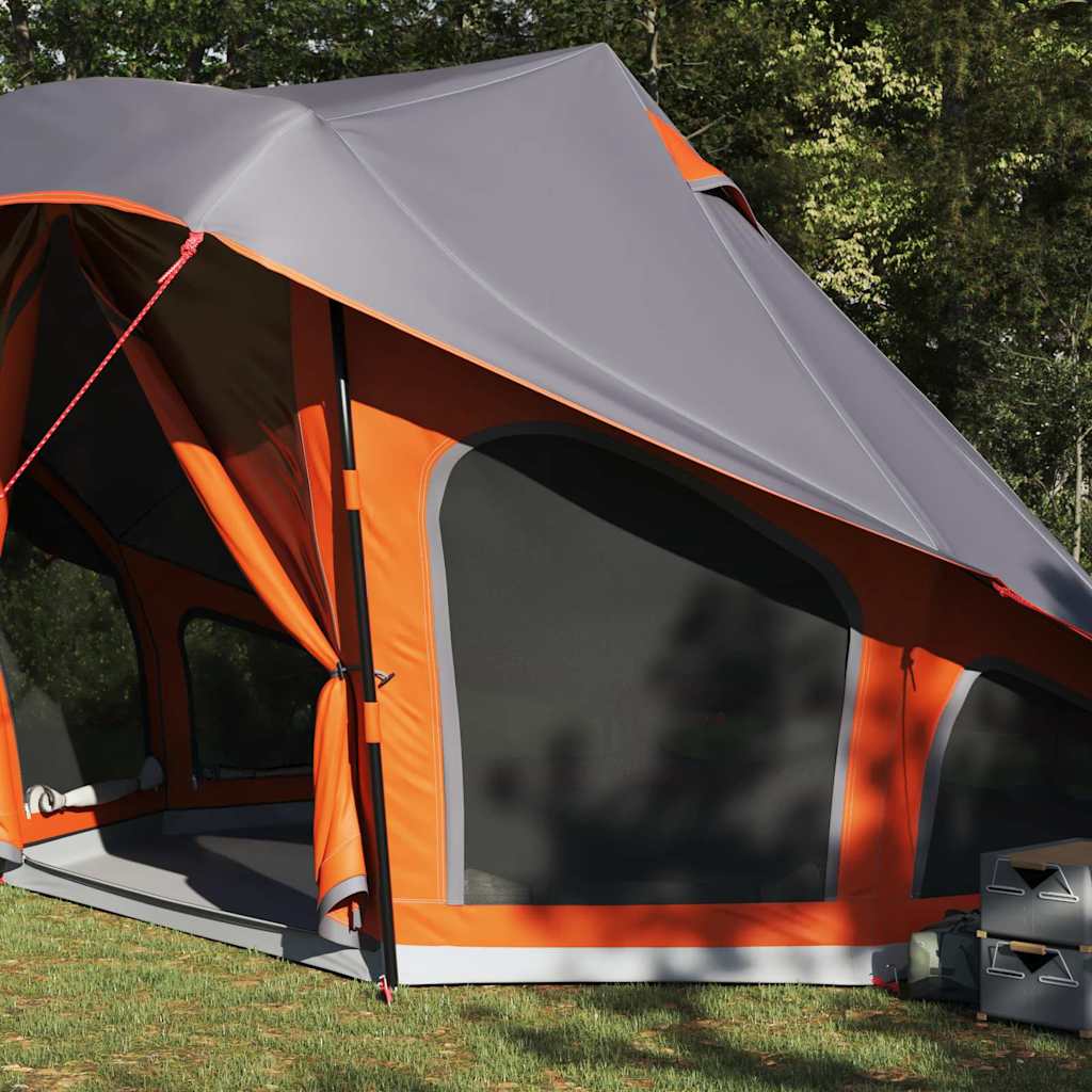 Vidaxx Family Tipi Zelt Tipi Grau und Orange 508 x 470 x 300 cm