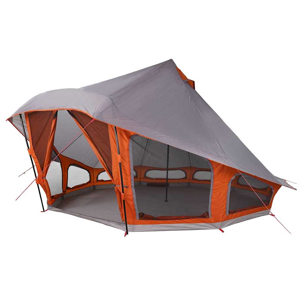 Vidaxx Family Tipi Zelt Tipi Grau und Orange 508 x 470 x 300 cm