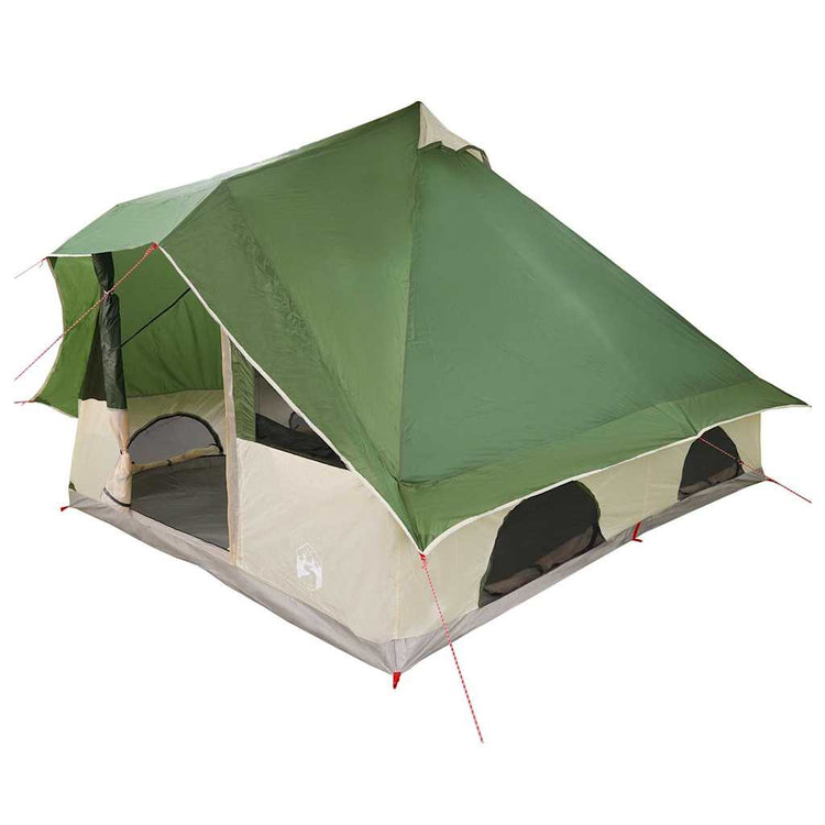 Vidaxx Tipi-Zelt mit Dach mit Stauraum, grün, 358 x 296 x 258 cm, Taft