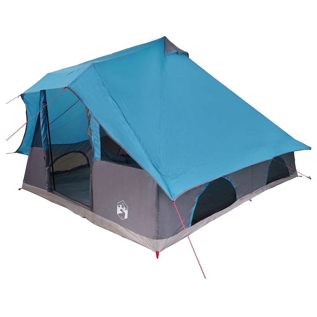 Vidaxx Tipi-Zelt mit Dach mit Stauraum, blau, 358 x 296 x 258 cm, Taft