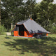 Vidaxx Tipi-Zelt mit Dach grau und orange 358 x 296 x 258 cm Taft