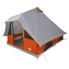 Vidaxx Tipi-Zelt mit Dach grau und orange 358 x 296 x 258 cm Taft