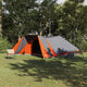 Vidaxx Familienzelt mit Dach grau und orange 660 x 456 x 200 cm