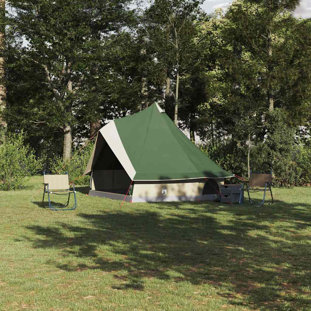 Vidaxx Familien-Tipi-Zelt, Tipi grün und beige, 400 x 346 x 250 cm