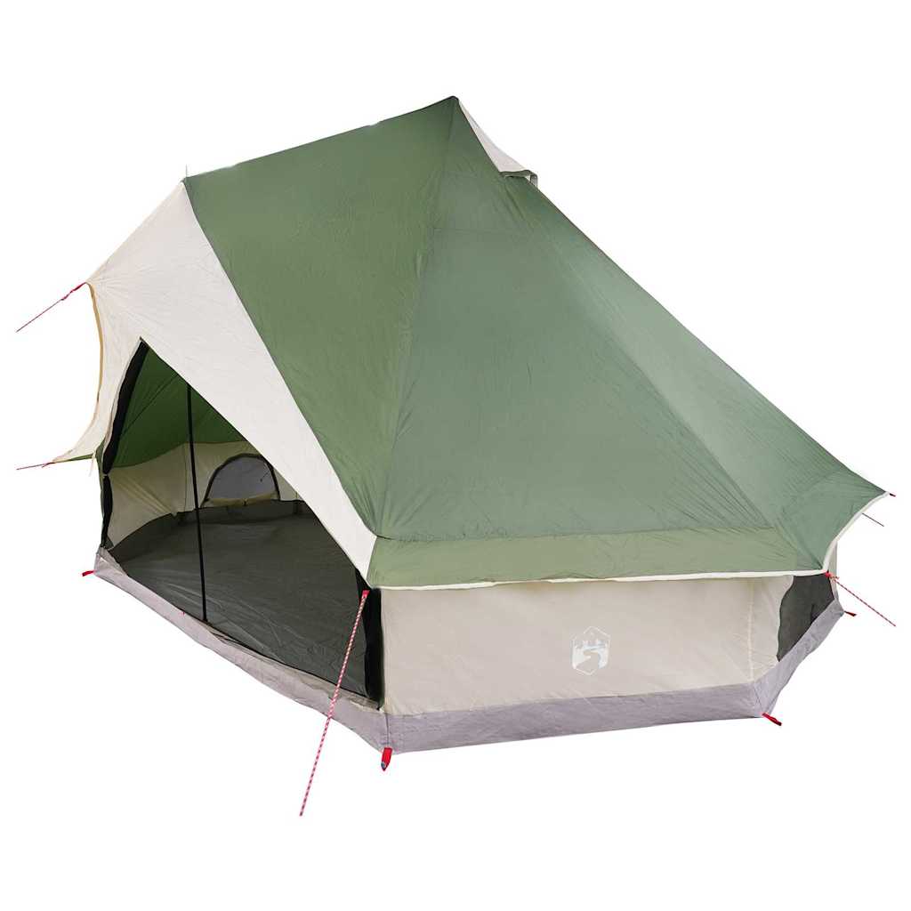 Vidaxx Familien-Tipi-Zelt, Tipi grün und beige, 400 x 346 x 250 cm