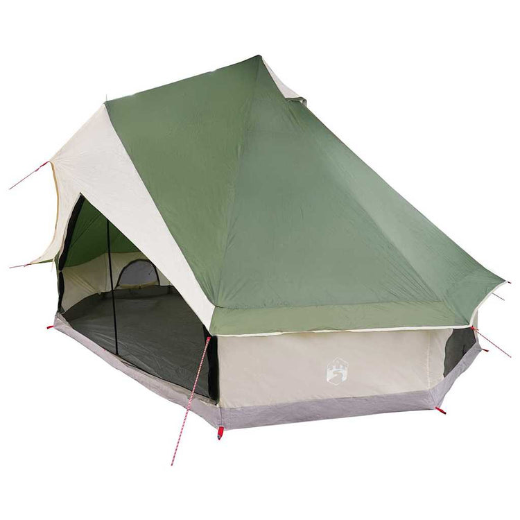 Vidaxx Familien-Tipi-Zelt, Tipi grün und beige, 400 x 346 x 250 cm