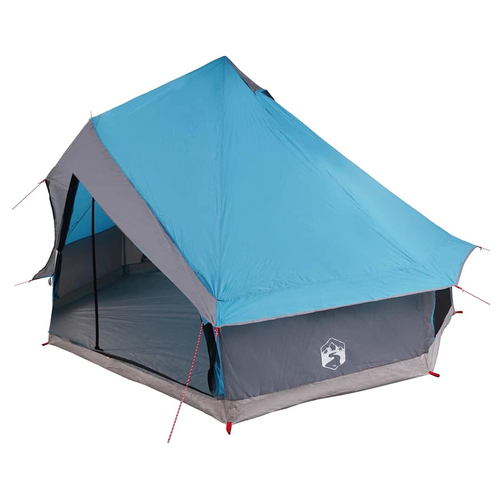 Vidaxx Familien-Tipi-Zelt Tipi Blau und Grau 400 x 346 x 250 cm