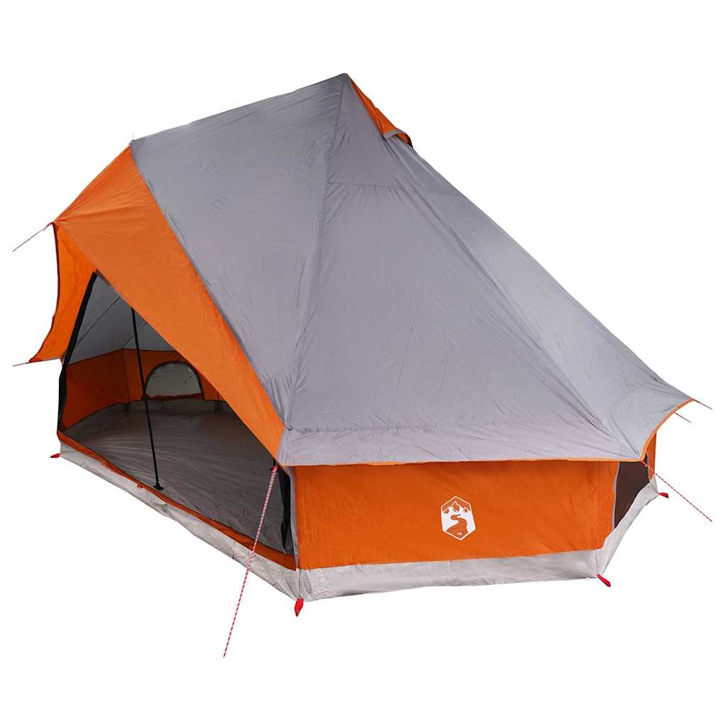 Vidaxx Family Tipi Zelt Tipi Grau und Orange 400 x 346 x 250 cm