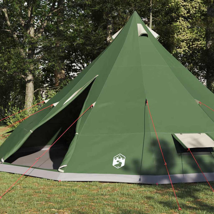 Vidaxx Familien-Tipi-Zelt Tipi mit Dach grün 560 x 560 x 300 cm