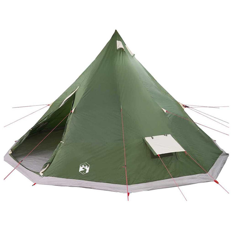 Vidaxx Familien-Tipi-Zelt Tipi mit Dach grün 560 x 560 x 300 cm