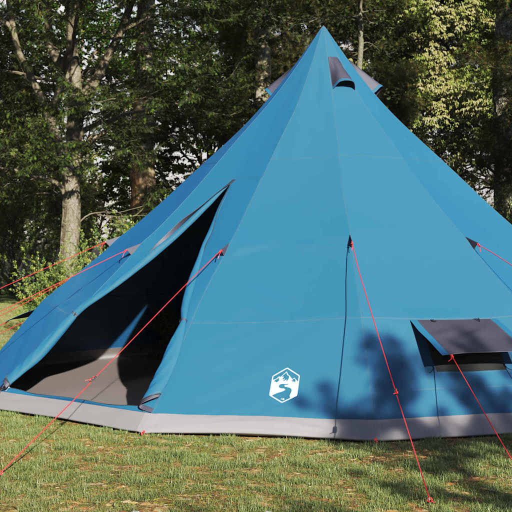 Vidaxx Familien-Tipi-Zelt Tipi Blau und Grau 560 x 560 x 300 cm