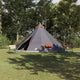 Vidaxx Familien-Tipi-Zelt Tipi Grau und Orange 560 x 560 x 300 cm