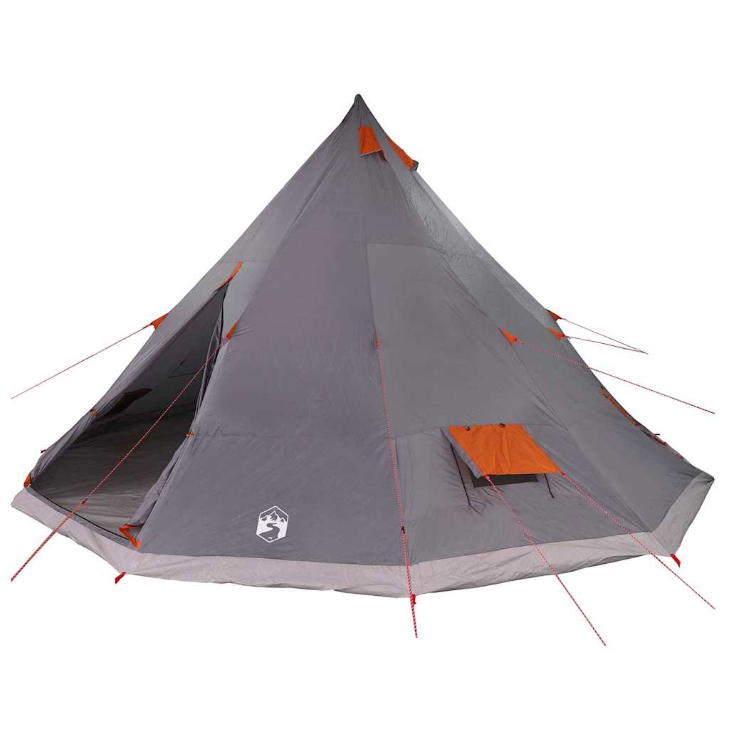 Vidaxx Familien-Tipi-Zelt Tipi Grau und Orange 560 x 560 x 300 cm