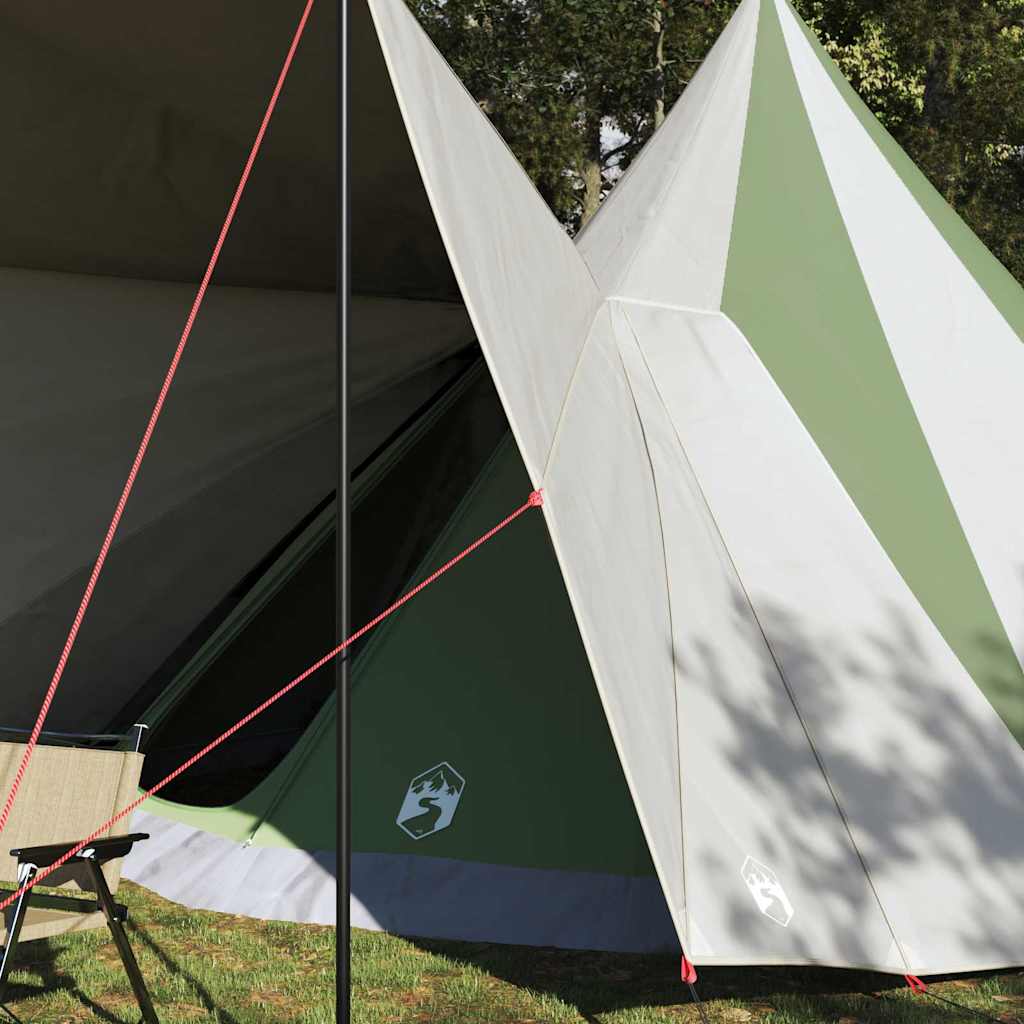 Vidaxx Familien-Tipi-Zelt, Tipi grün und beige, 510 x 690 x 330 cm