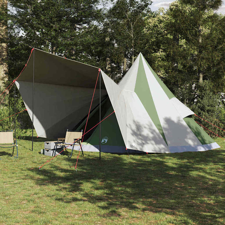 Vidaxx Familien-Tipi-Zelt, Tipi grün und beige, 510 x 690 x 330 cm
