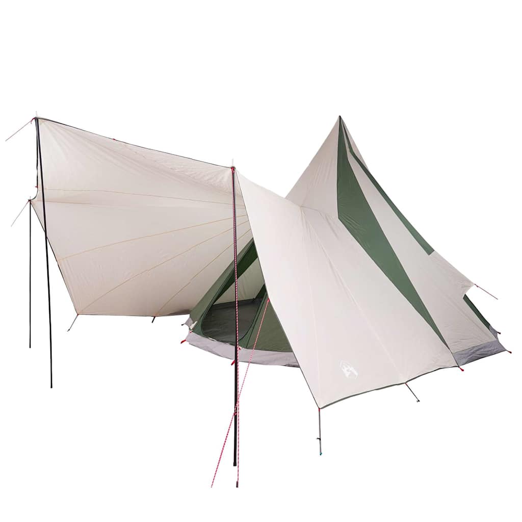 Vidaxx Familien-Tipi-Zelt, Tipi grün und beige, 510 x 690 x 330 cm
