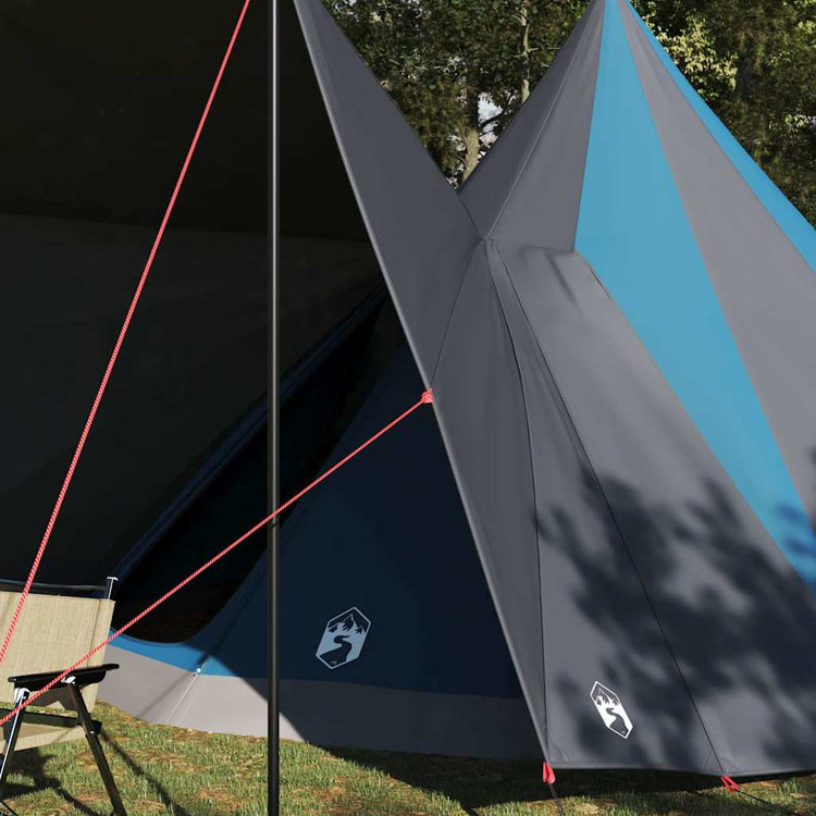 Vidaxx Familien-Tipi-Zelt Tipi Blau und Grau 510 x 690 x 330 cm