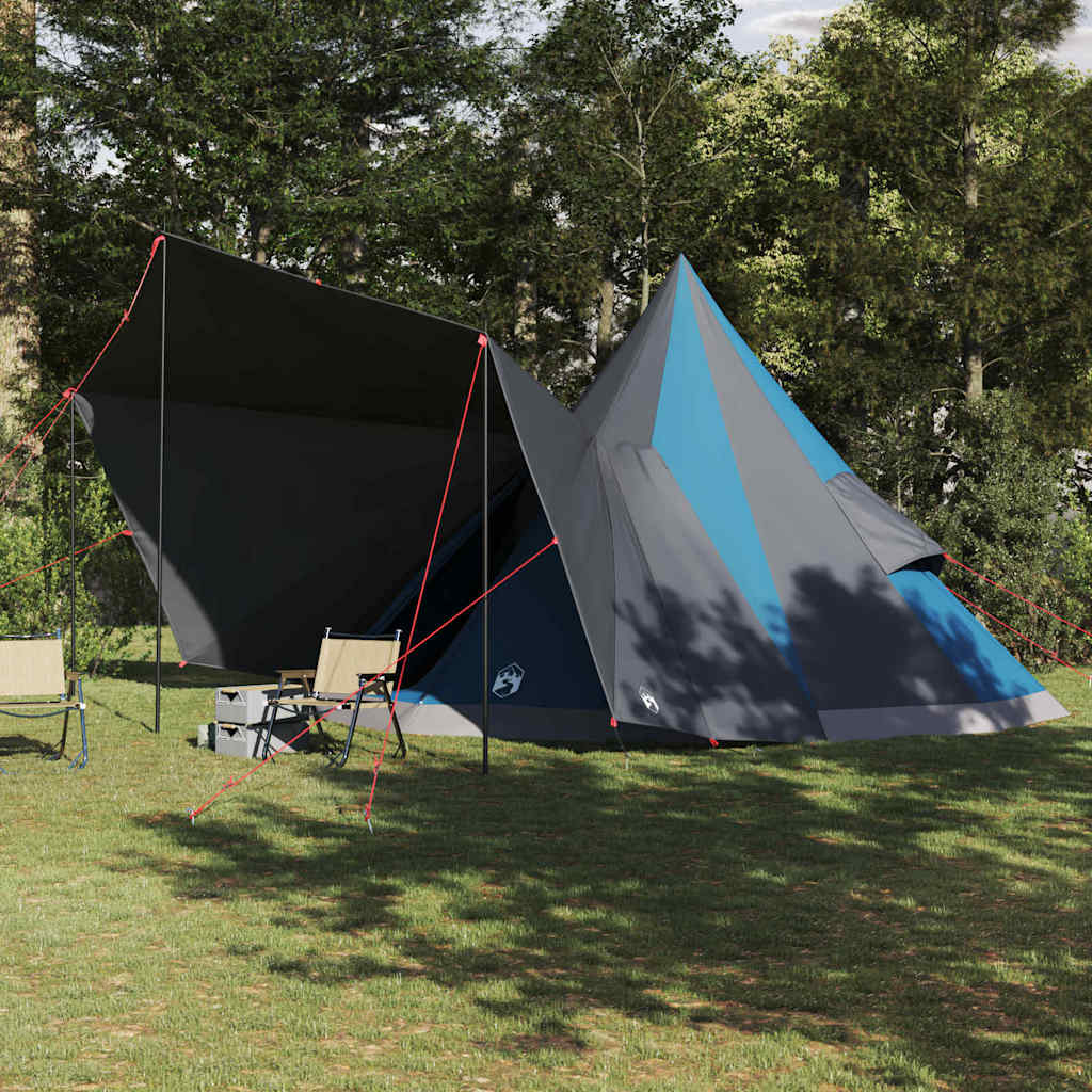 Vidaxx Familien-Tipi-Zelt Tipi Blau und Grau 510 x 690 x 330 cm