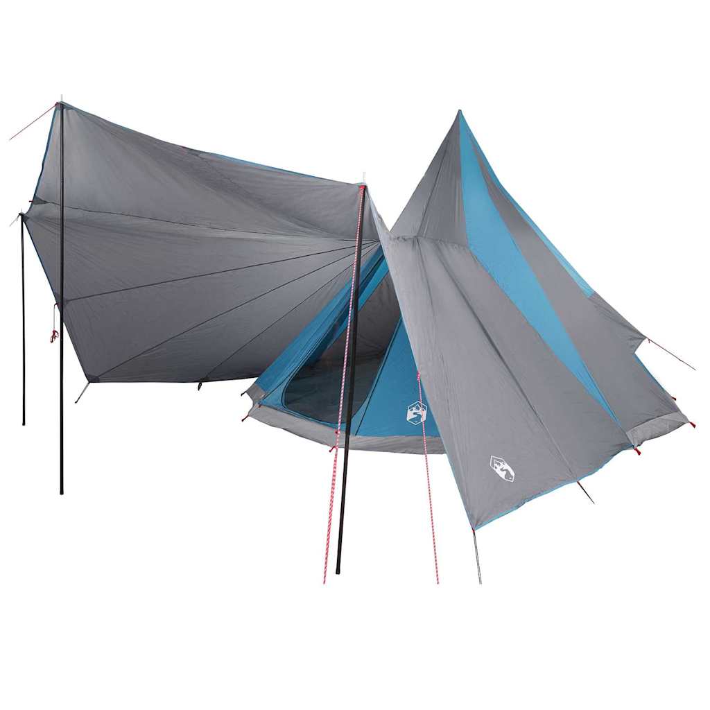 Vidaxx Familien-Tipi-Zelt Tipi Blau und Grau 510 x 690 x 330 cm