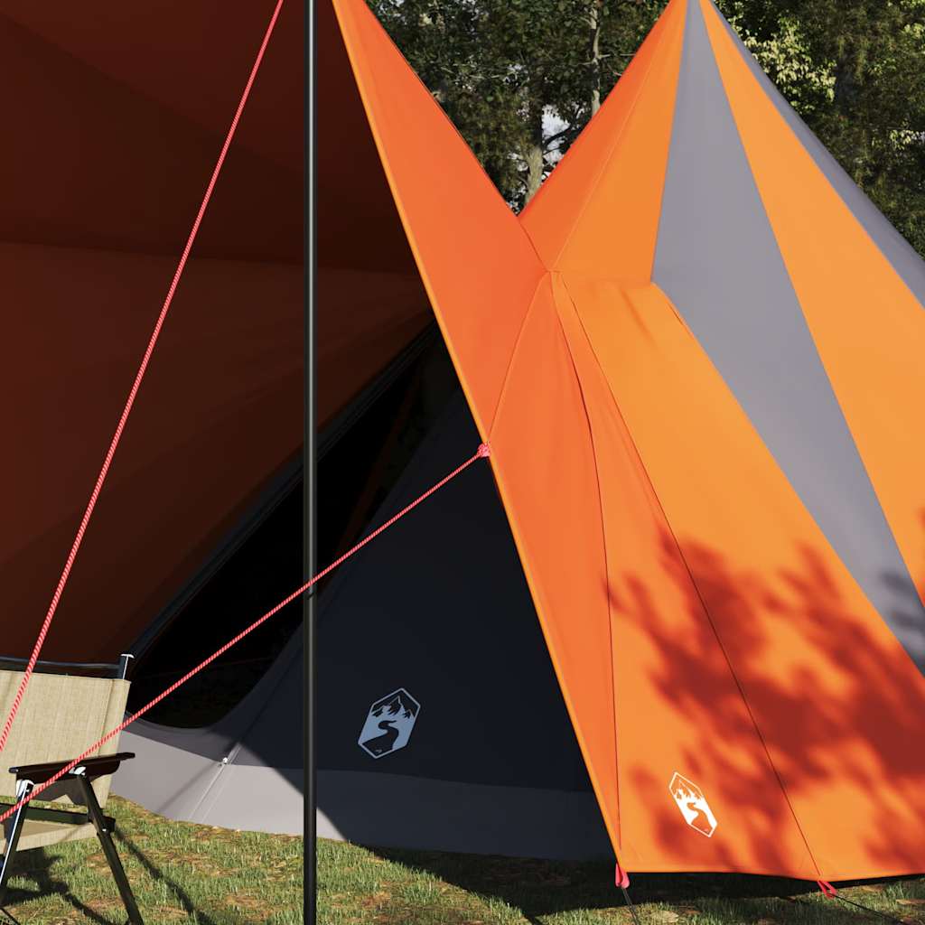 Vidaxx family teepee tent teepee gray and orange 510 x 690 x 330 cm