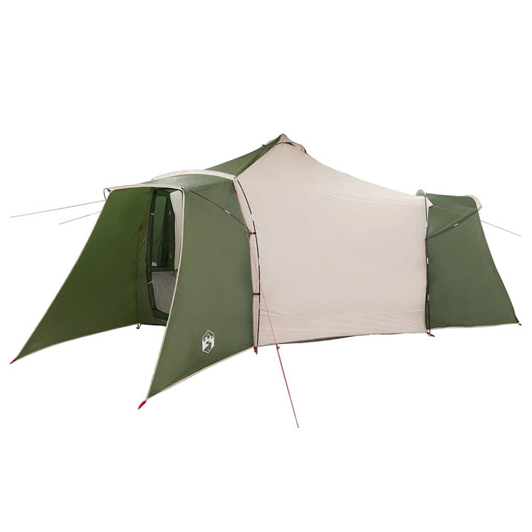 Vidaxx Tipi-Zelt mit Dach grün und beige 492 x 492 x 275 cm Stoff