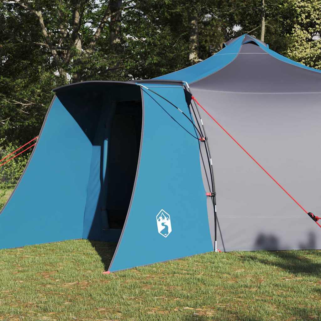 Vidaxx Tipi-Zelt mit Dach blau und grau 492 x 492 x 275 cm Stoff