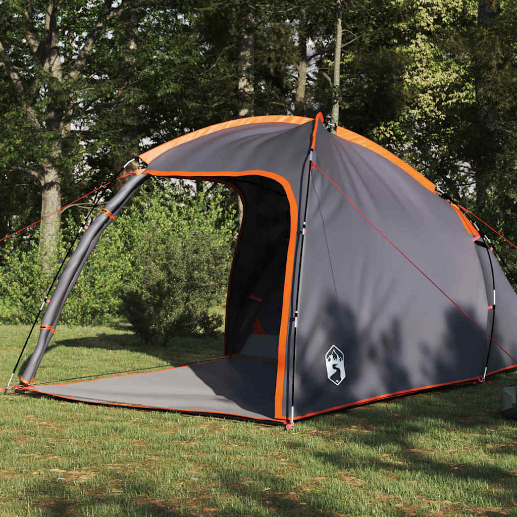 Vidaxx Zelt grau und orange 370 x 230 x 185 cm Polyester und Fiberglas