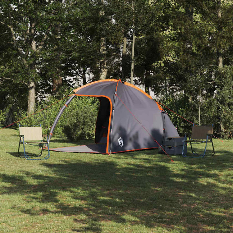 Vidaxx Zelt grau und orange 370 x 230 x 185 cm Polyester und Fiberglas