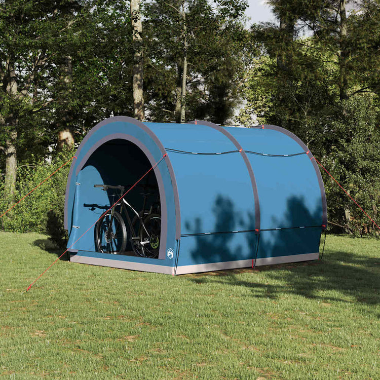 VidaXL Fahrradzelt mit Dach mit Stauraum Blau 256 x 222 x 182 cm