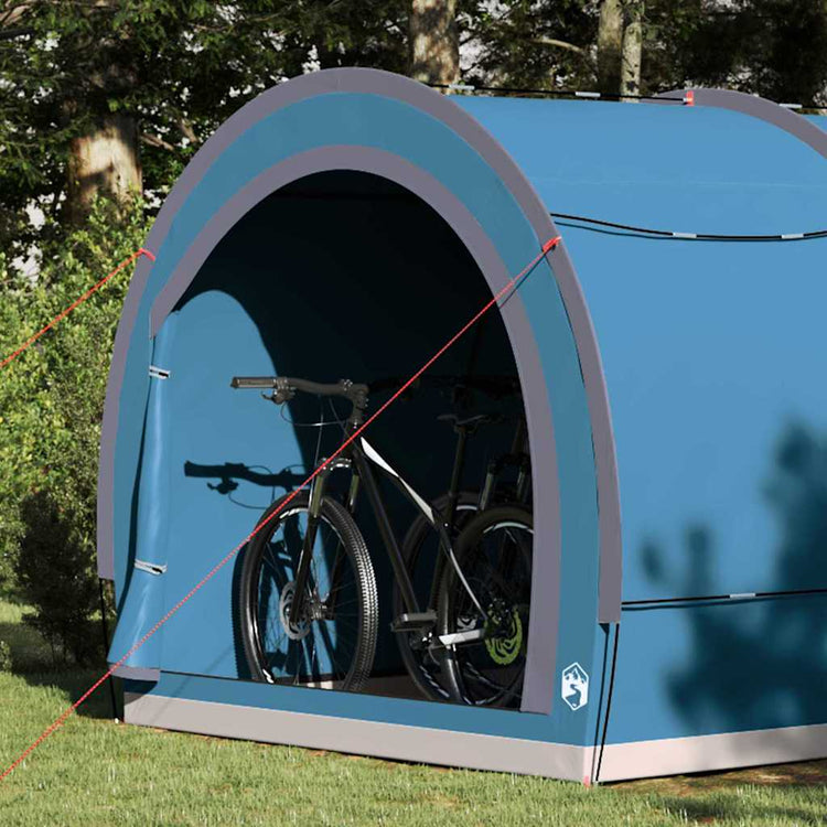 VidaXL Fahrradzelt mit Dach mit Stauraum Blau 256 x 222 x 182 cm
