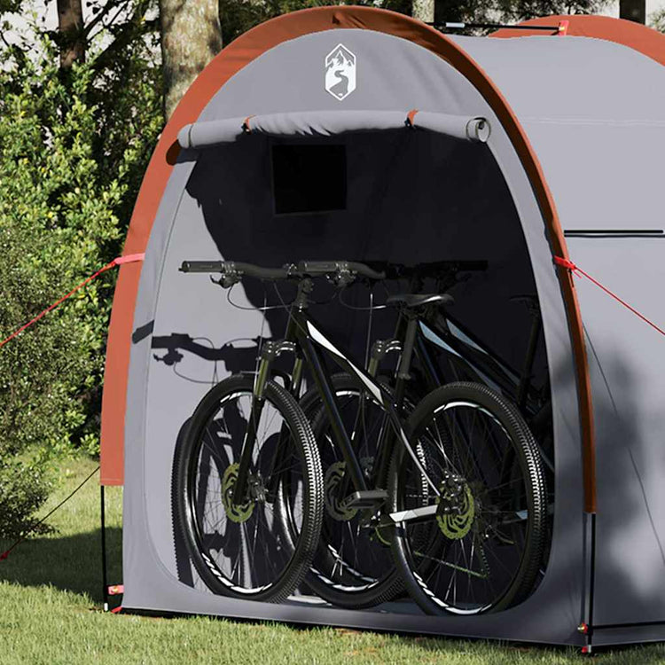 VidaXL Fahrradzelt mit Dach mit Stauraum Grau und Orange 210 x 90 x 174 cm
