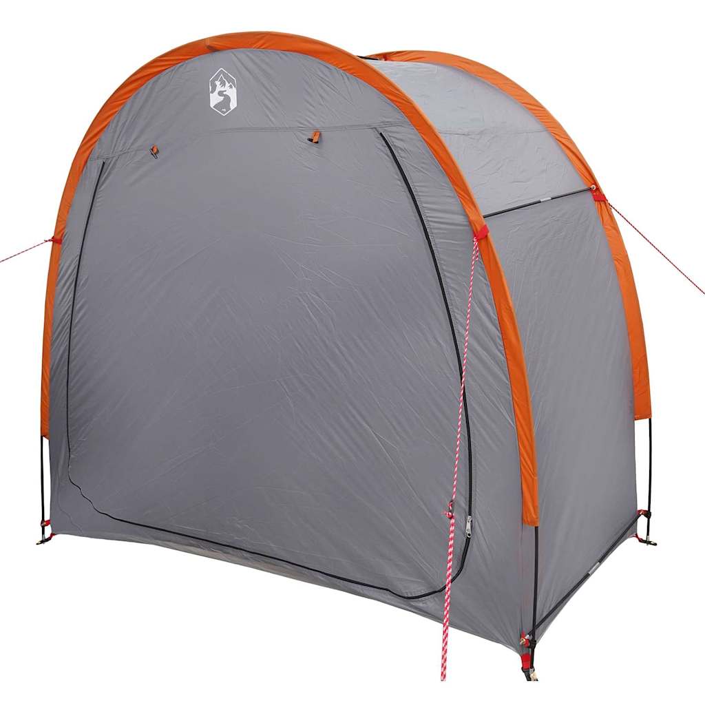 VidaXL Fahrradzelt mit Dach mit Stauraum Grau und Orange 210 x 90 x 174 cm