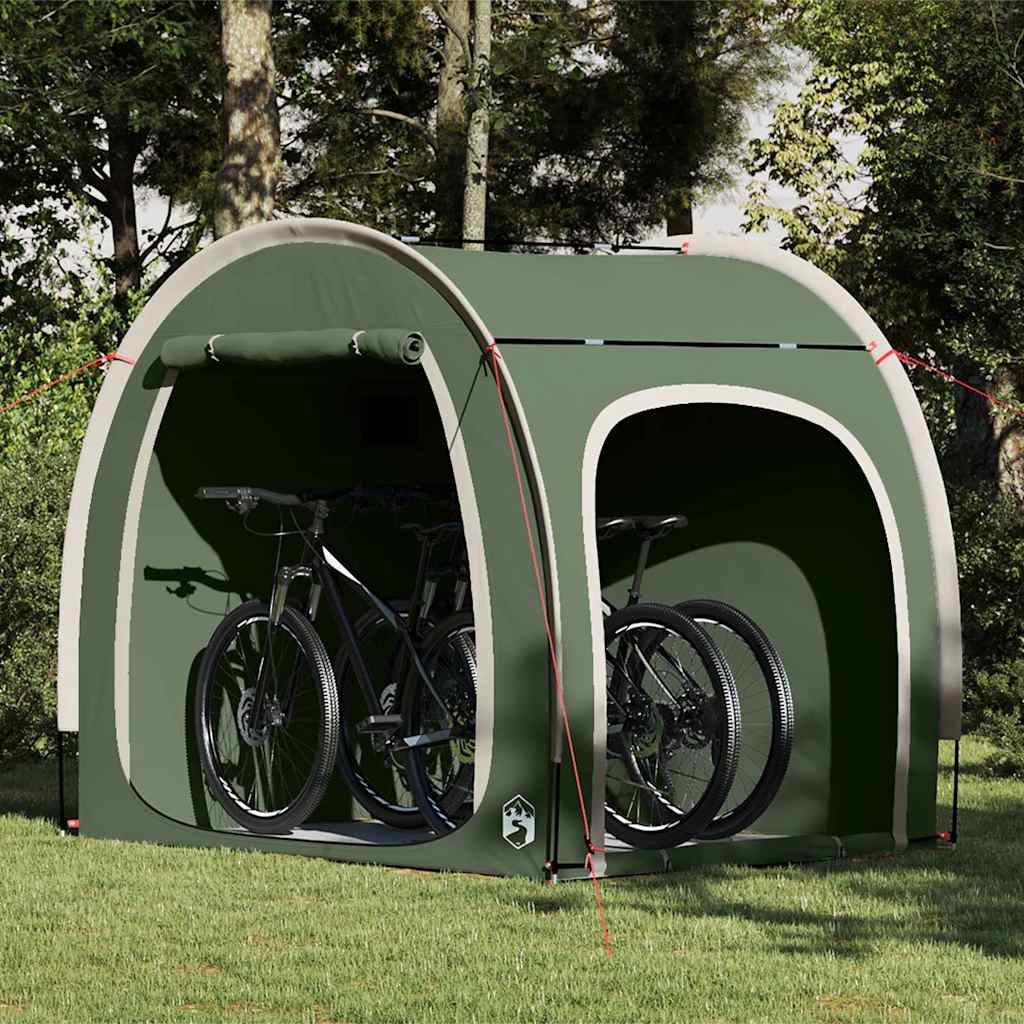 Vidaxx Fahrradzelt mit Dach mit Stauraum grün 218 x 156 x 180 cm