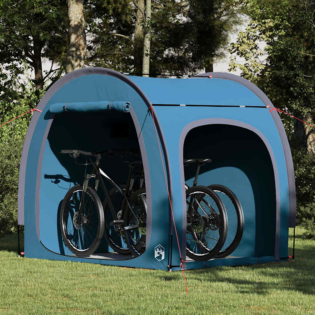 VidaXL Fahrradzelt mit Dach mit Stauraum Blau 218 x 156 x 180 cm