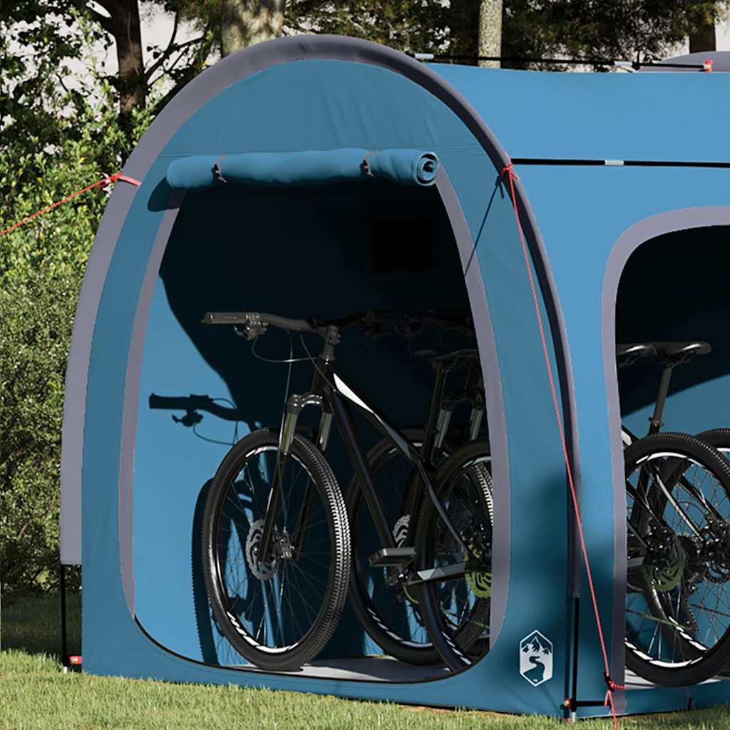 VidaXL Fahrradzelt mit Dach mit Stauraum Blau 218 x 156 x 180 cm