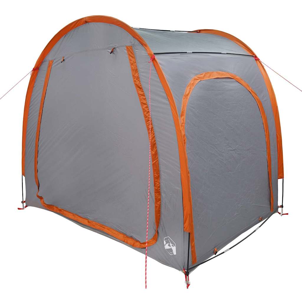 VidaXL Fahrradzelt mit Dach mit Stauraum Grau und Orange 218 x 156 x 180 cm