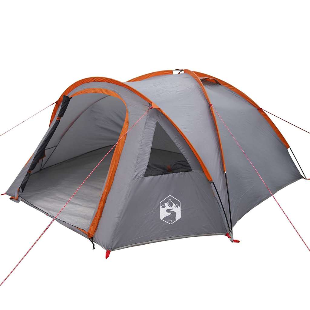 VidaXL Campingzelt grau und orange 308 x 268 x 130 cm Polyester