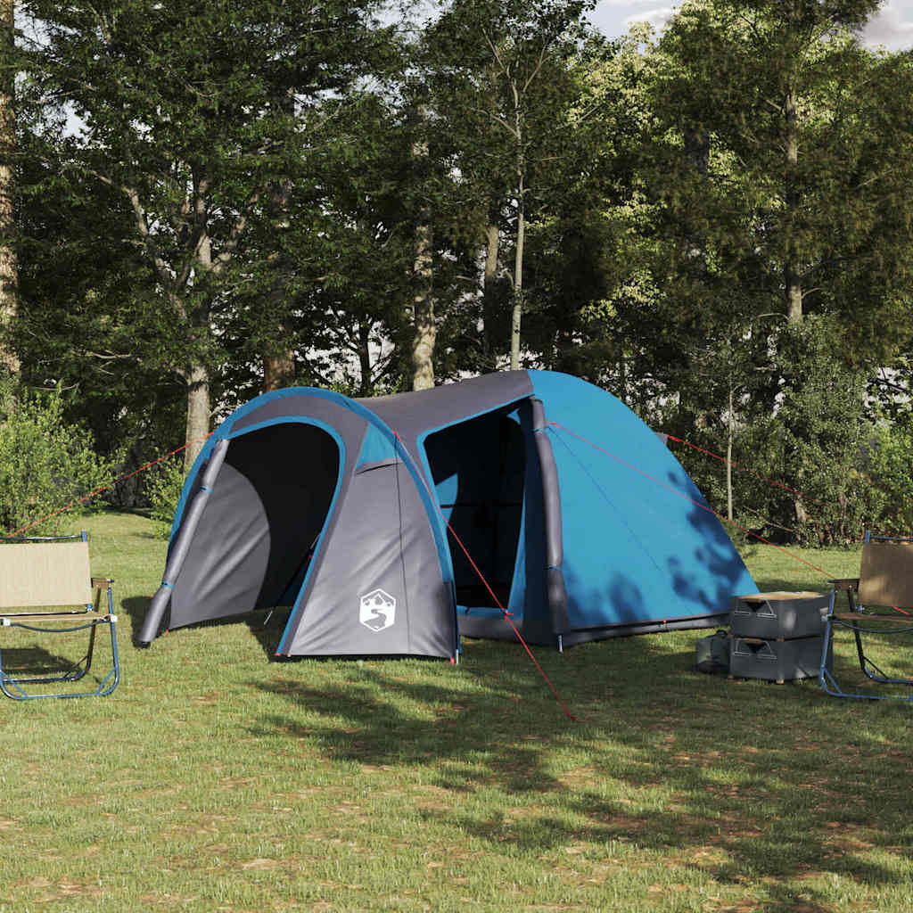 Vidaxx Kuppelzelt Kuppel mit Dach mit Stauraum Blau 384 x 254 x 170 cm