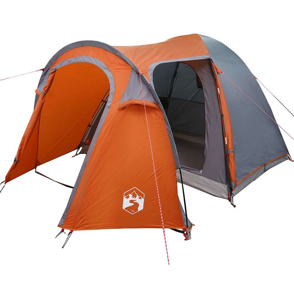 Vidaxx Kuppelzelt Kuppel mit Dach Grau und Orange 384 x 254 x 170 cm