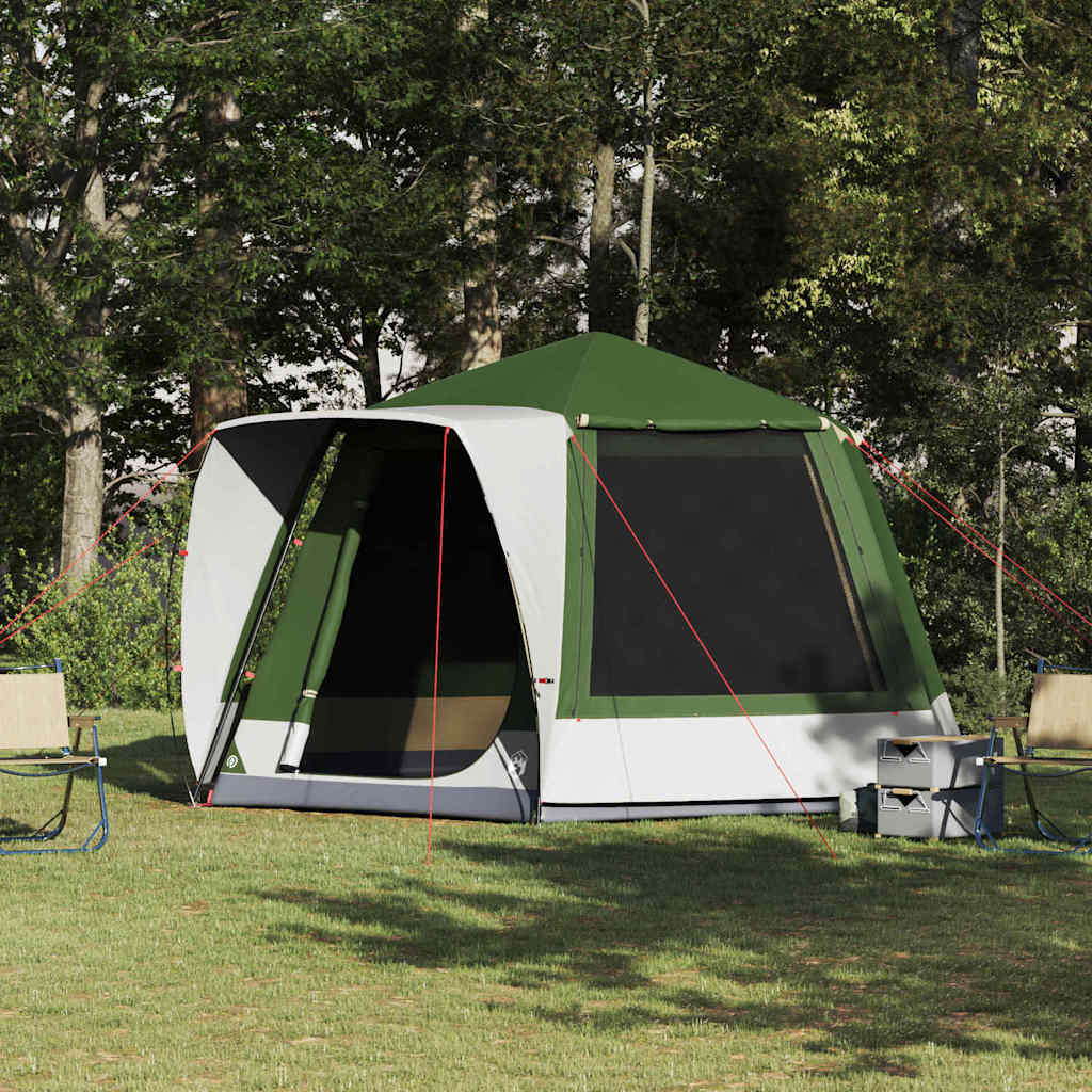 VidaXL Campingzelthaus mit Dach grün 420 x 420 x 227 cm Polyester