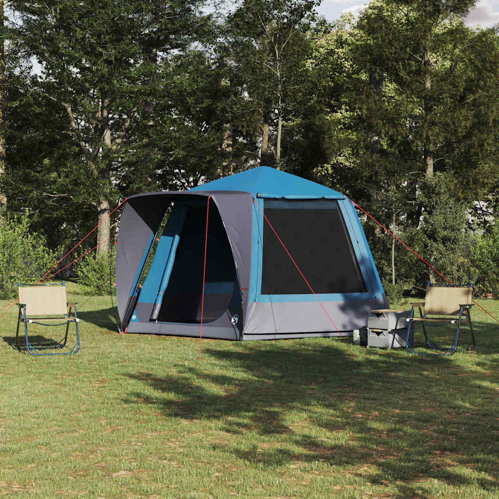 VidaXL Campingzelthaus mit Dach blau 420 x 420 x 227 cm Polyester