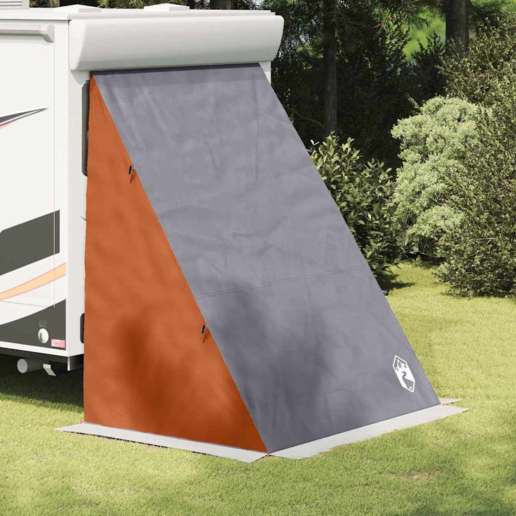 Vidaxx Heckklappenzelt mit Dach grau und orange 190 x 150 x 185 cm Taft