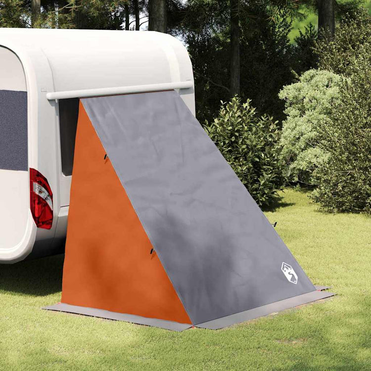 Vidaxx Heckklappenzelt mit Dach grau und orange 190 x 150 x 185 cm Taft