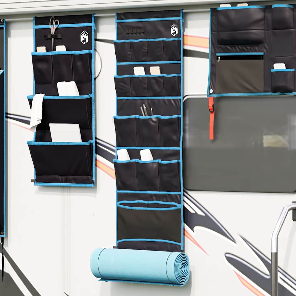 VidaXL Aufbewahrungstasche mit Stauraum Schwarz und Blau 125 x 48 cm Oxford