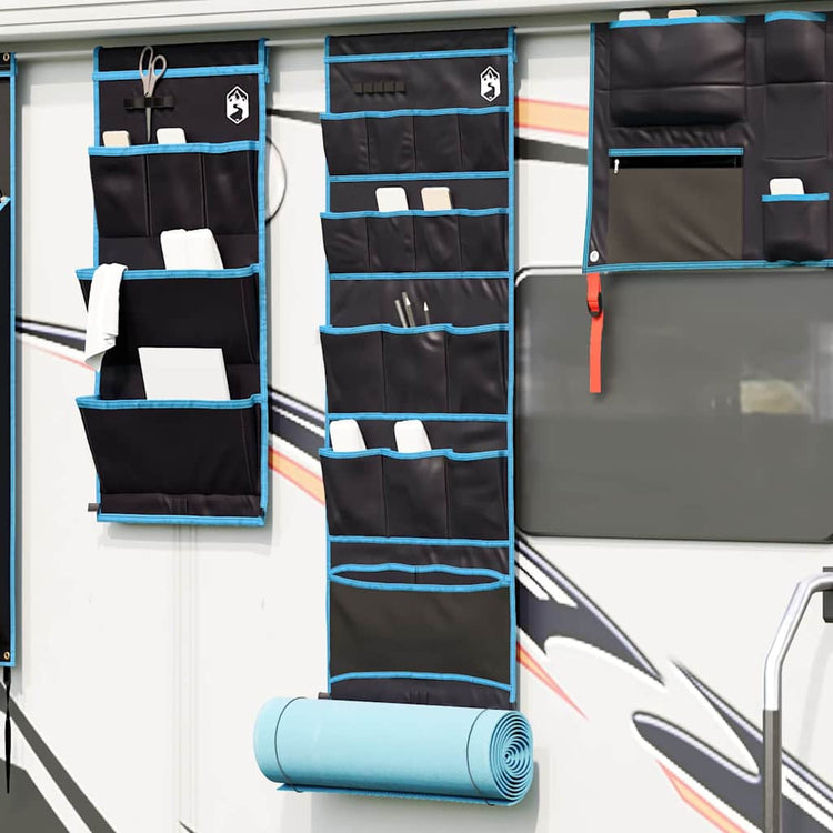 VidaXL Aufbewahrungstasche mit Stauraum Schwarz und Blau 125 x 48 cm Oxford